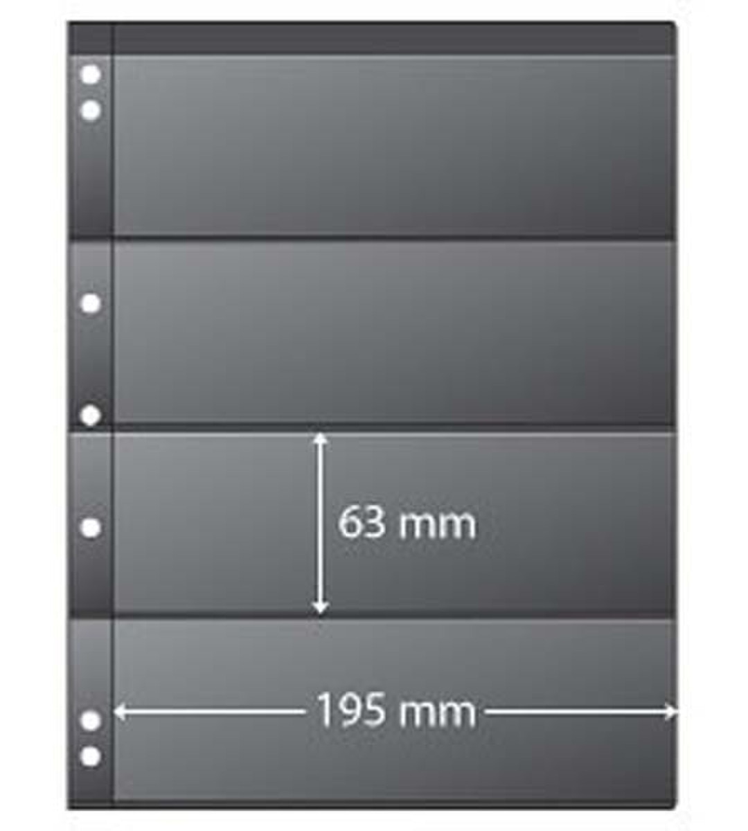 4 Row Stamp Clear Binder Page